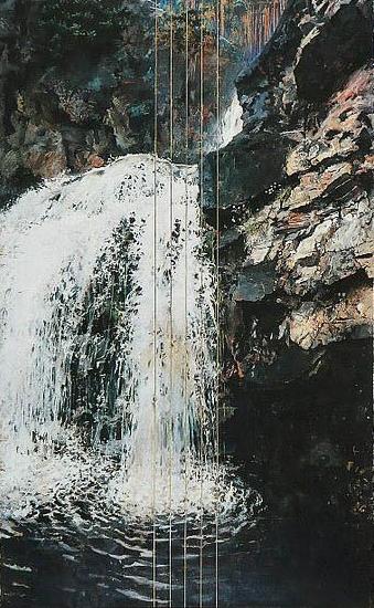 Akseli Gallen-Kallela Mantykoski Waterfall China oil painting art